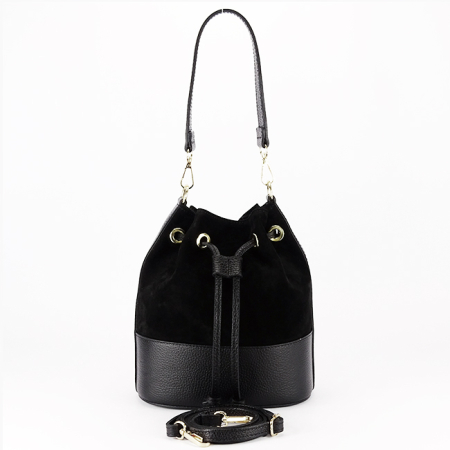 Geanta neagra tip sac din piele naturala 1313 M9 [6]