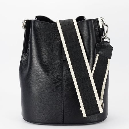 Posete - Geanta neagra tip sac din piele naturala 8951A 122