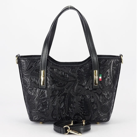 Geanta negru din piele naturala 8904 131 [5]