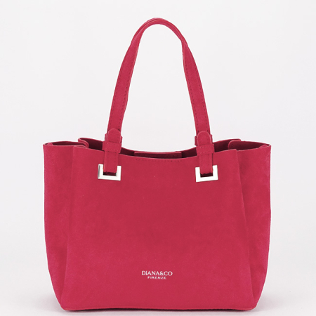 Accesorii - Geanta rosie din velur DIANA&CO DHJ929-2 M13