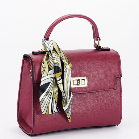 Geanta rosie FLORA&Co cu esarfa F3629 14 [1]