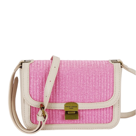 Femei - Geanta roz deschis crossbody cu model impletit CM7497 15