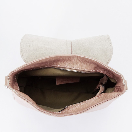 Geanta roz deschis din piele naturala 8960 123 [7]