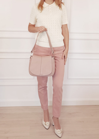 Geanta roz deschis din piele naturala 8960 123 [1]