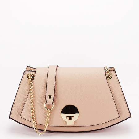 Clutch - Geanta roz eleganta din piele naturala 1488 122