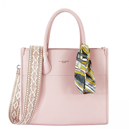 Accesorii - Geanta roz Flora&CO Paris cu esarfa decorativa H6935 M7