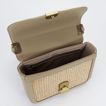 Geanta taupe crossbody cu model impletit CM7497 15 [7]