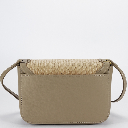 Geanta taupe crossbody cu model impletit CM7497 15 [4]