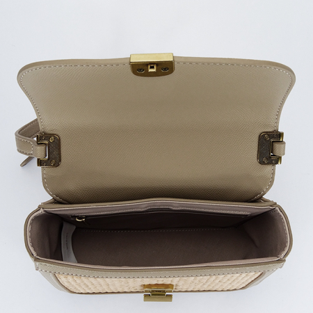 Geanta taupe crossbody cu model impletit CM7497 15 [6]