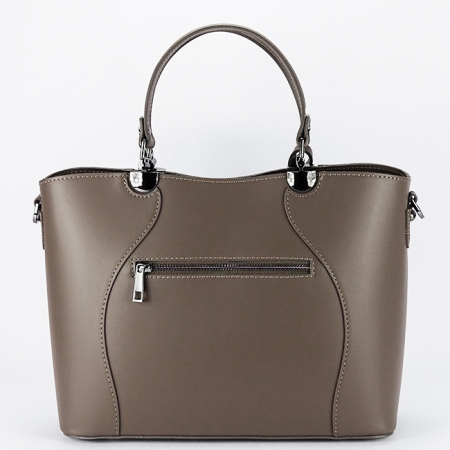 Geanta taupe din piele naturala 1424A 125 [4]