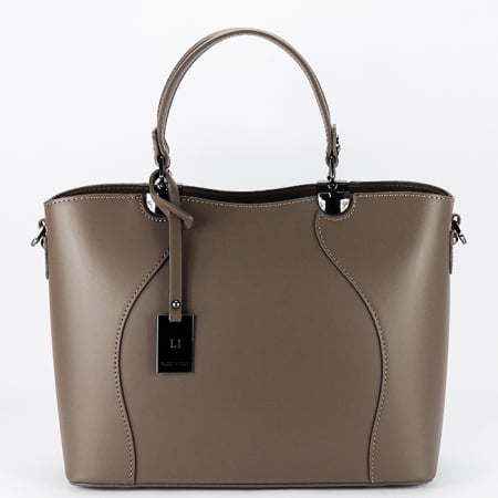 Posete - Geanta taupe din piele naturala 1424A 125