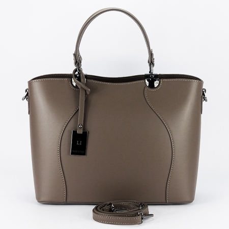 Geanta taupe din piele naturala 1424A 125 [5]