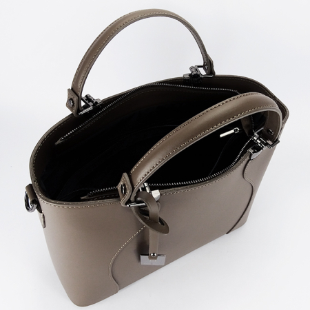Geanta taupe din piele naturala 1424A 125 [8]