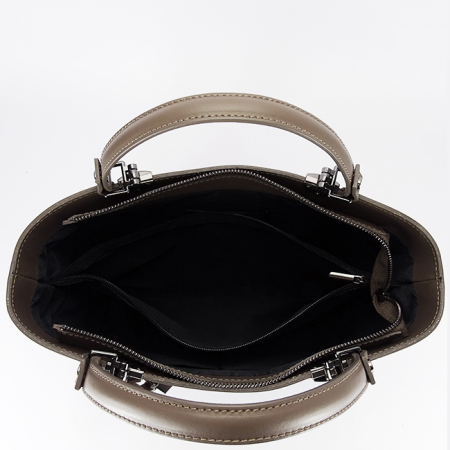 Geanta taupe din piele naturala 1424A 125 [7]