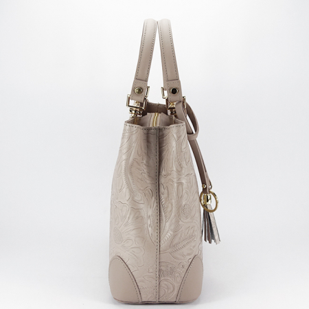 Geanta taupe din piele naturala 8952 122 [2]