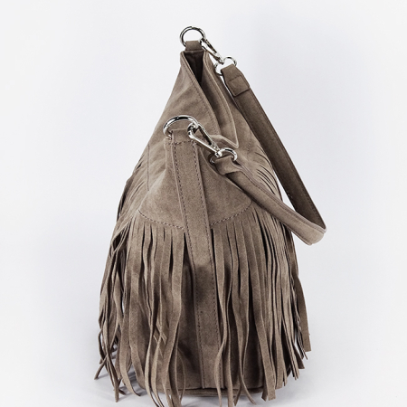 Geanta taupe Flora&CO Paris cu franjuri F7515 14 [3]