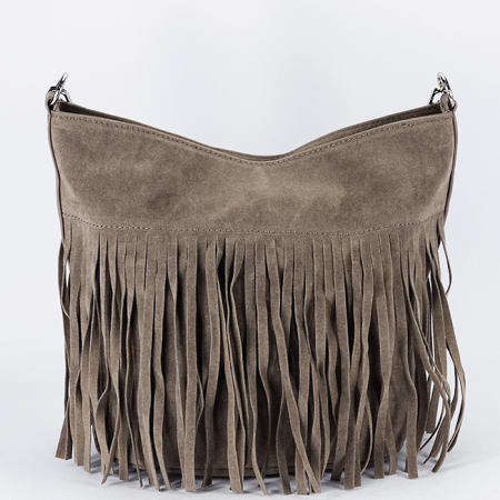 Geanta taupe Flora&CO Paris cu franjuri F7515 14 [4]