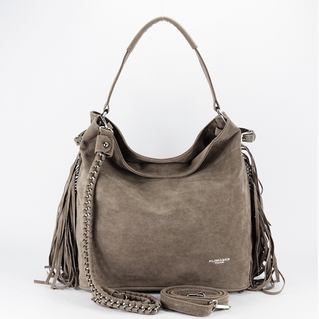 Geanta taupe Flora&CO Paris cu franjuri F7518 M4 [4]