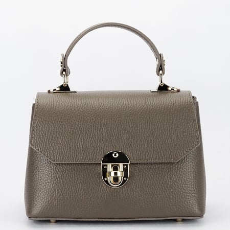Genti mici - Geanta taupe inchis din piele naturala 1736 131