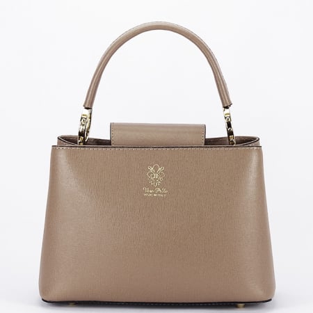 Genti si posete - Geanta taupe inchis din piele naturala 8950 119