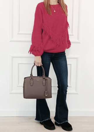 Geanta taupe inchis mare David Jones CM7252-2 16 [1]