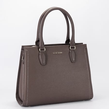 Posete - Geanta taupe inchis mare David Jones CM7651 16