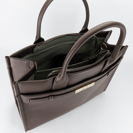 Geanta taupe inchis mare David Jones CM7736 17 [8]