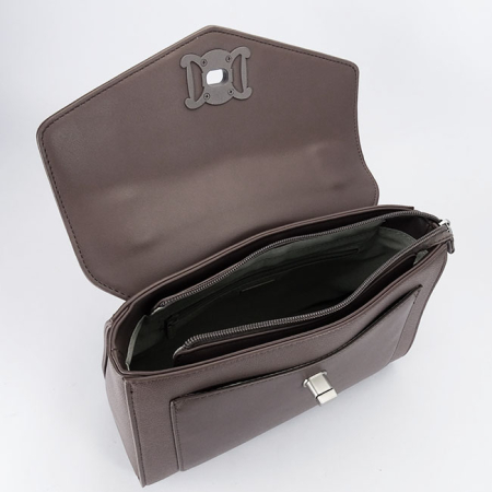 Geanta taupe inchis medie David Jones CM7793 14 [8]