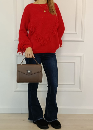 Geanta taupe inchis medie David Jones CM7793 14 [1]