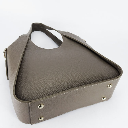 Geanta taupe medie din piele naturala 8907 128 [6]