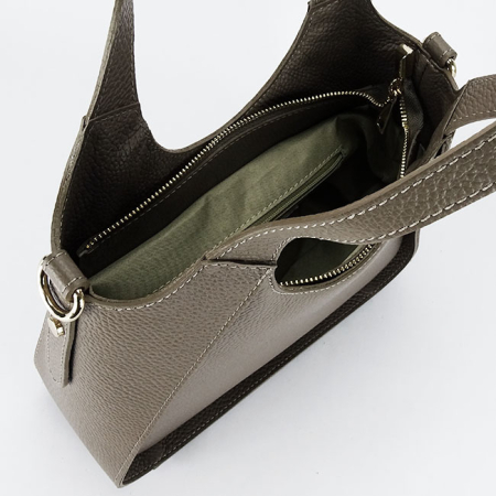 Geanta taupe medie din piele naturala 8907 128 [8]