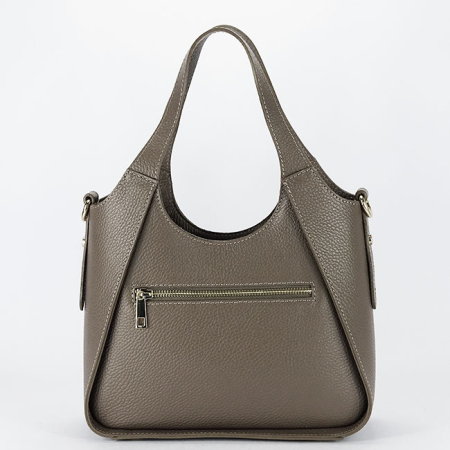 Geanta taupe medie din piele naturala 8907 128 [4]