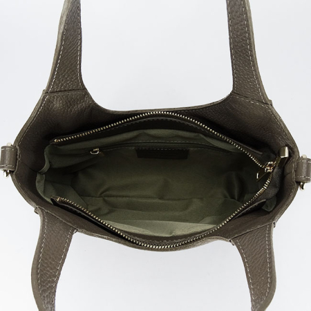 Geanta taupe medie din piele naturala 8907 128 [7]