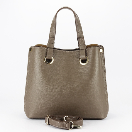 Geanta taupe medie din piele naturala 8916 129 [5]
