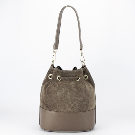 Geanta taupe tip sac din piele naturala 1313 M9 [5]