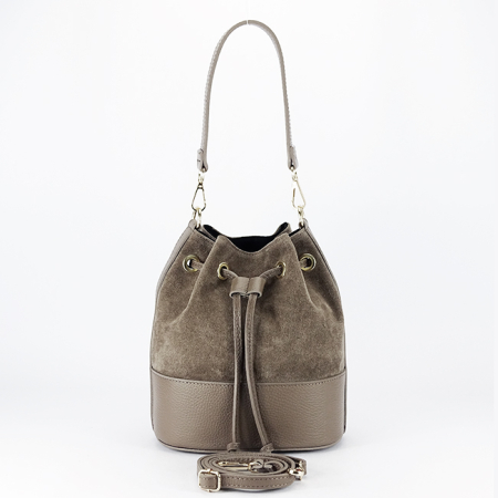 Geanta taupe tip sac din piele naturala 1313 M9 [6]