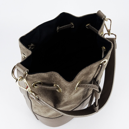 Geanta taupe tip sac din piele naturala 1313 M9 [8]