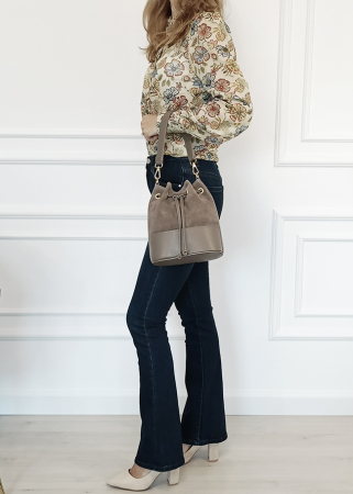 Geanta taupe tip sac din piele naturala 1313 M9 [1]