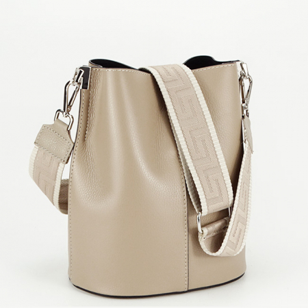 Geanta tip sac din piele naturala 8951 119 Bej [2]