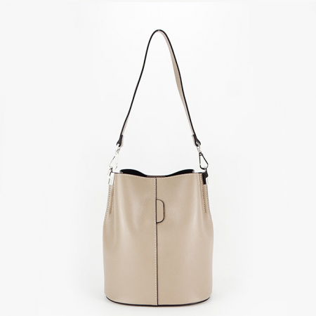 Geanta tip sac din piele naturala 8951 119 Bej [5]
