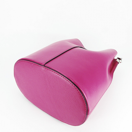 Geanta tip sac din piele naturala 8951 119 Fucsia [6]