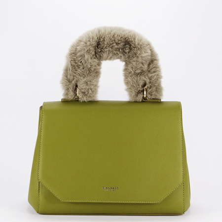 Genti mici - Geanta verde masliniu cu maner imbalnit DIANA&CO DJD3410-4