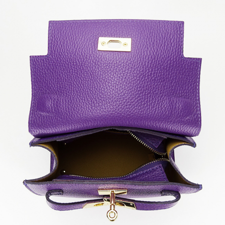 Geanta violet din piele naturala 8949 121 [6]