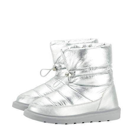 Cizme si botine - Ghete argintii impermeabile 6422 113