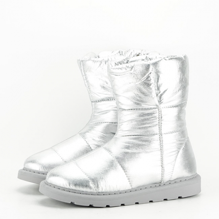 Cizme si botine - Ghete argintii impermeabile 6423 110