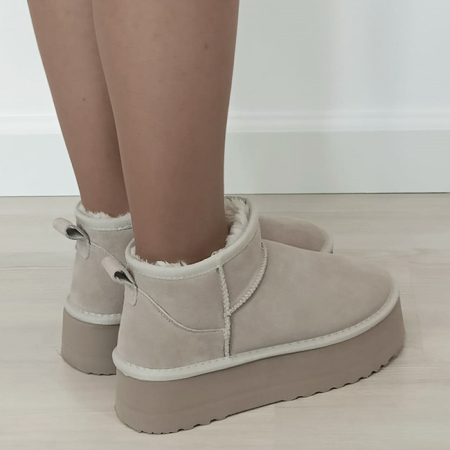 Ghete bej din piele naturala 6391 113 [5]