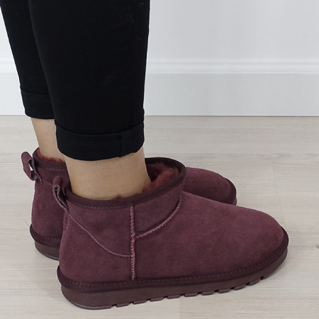 Ghete bordo din piele naturala W5821 118 [5]
