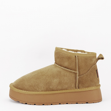 Femei - Ghete camel din piele naturala SW-012 111