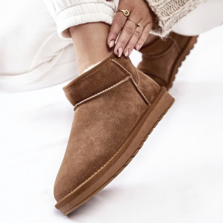 Femei - Ghete camel din piele naturala W5821 118