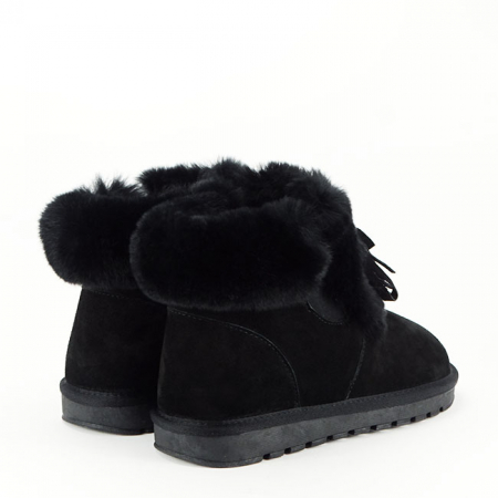 Ghete din piele naturala negre cu blanita 603 114 [5]